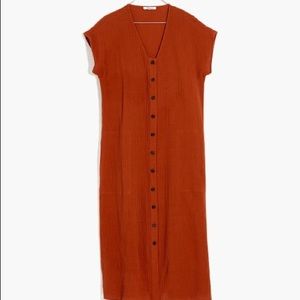 madewell Rust lightspun button-front